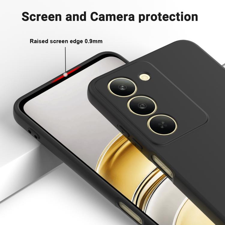 For Realme P3x Solid Color Liquid Silicone Dropproof Full Coverage Phone Case