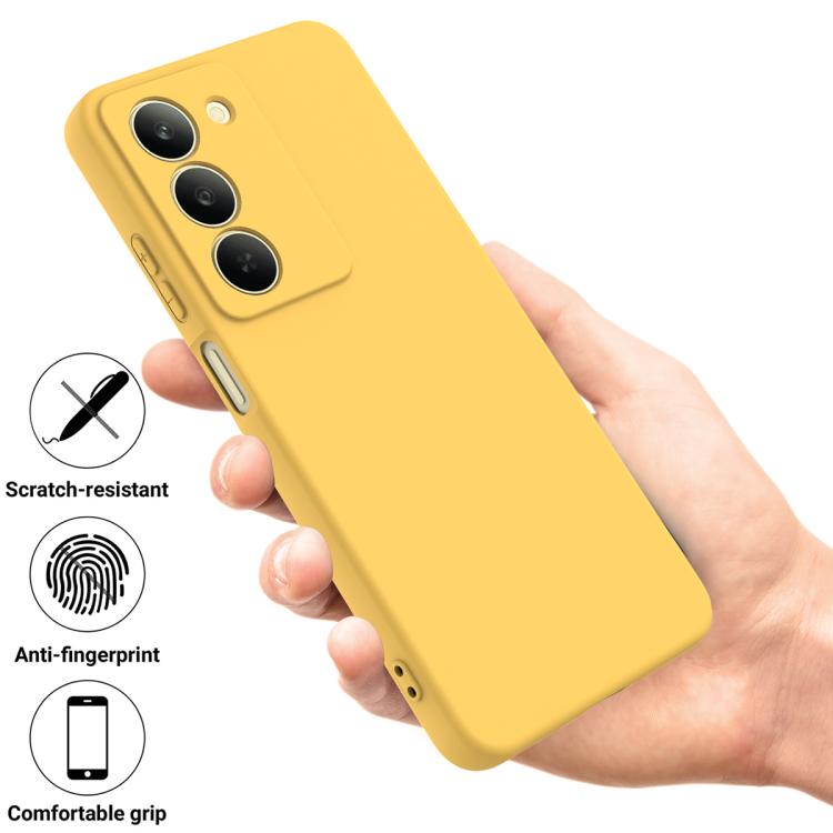 For Realme P3x Solid Color Liquid Silicone Dropproof Full Coverage Phone Case