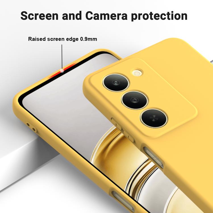 For Realme P3x Solid Color Liquid Silicone Dropproof Full Coverage Phone Case