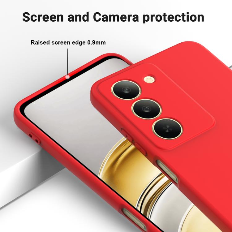 For Realme P3x Solid Color Liquid Silicone Dropproof Full Coverage Phone Case
