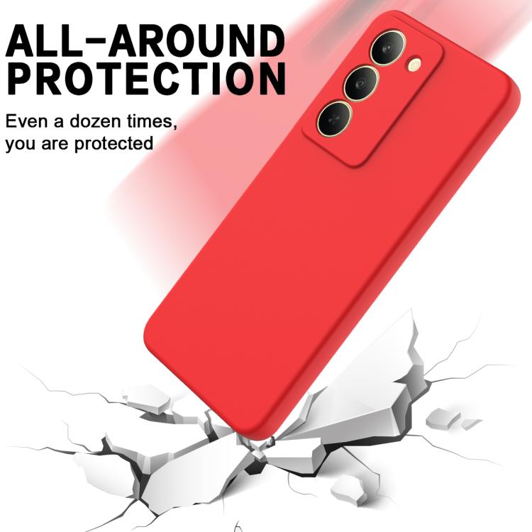 For Realme P3x Solid Color Liquid Silicone Dropproof Full Coverage Phone Case