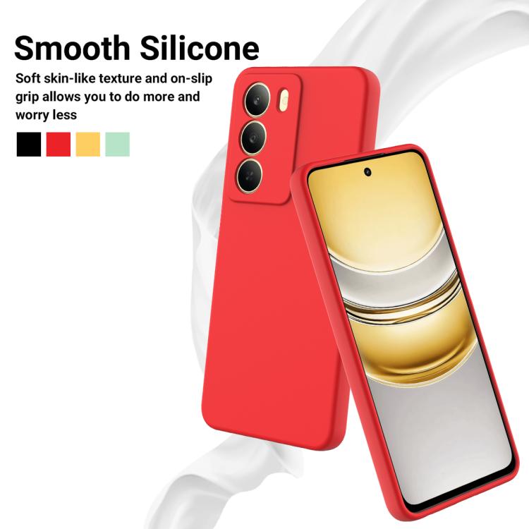 For Realm V70 / V70s 5G Solid Color Liquid Silicone Dropproof Full Coverage Phone Case