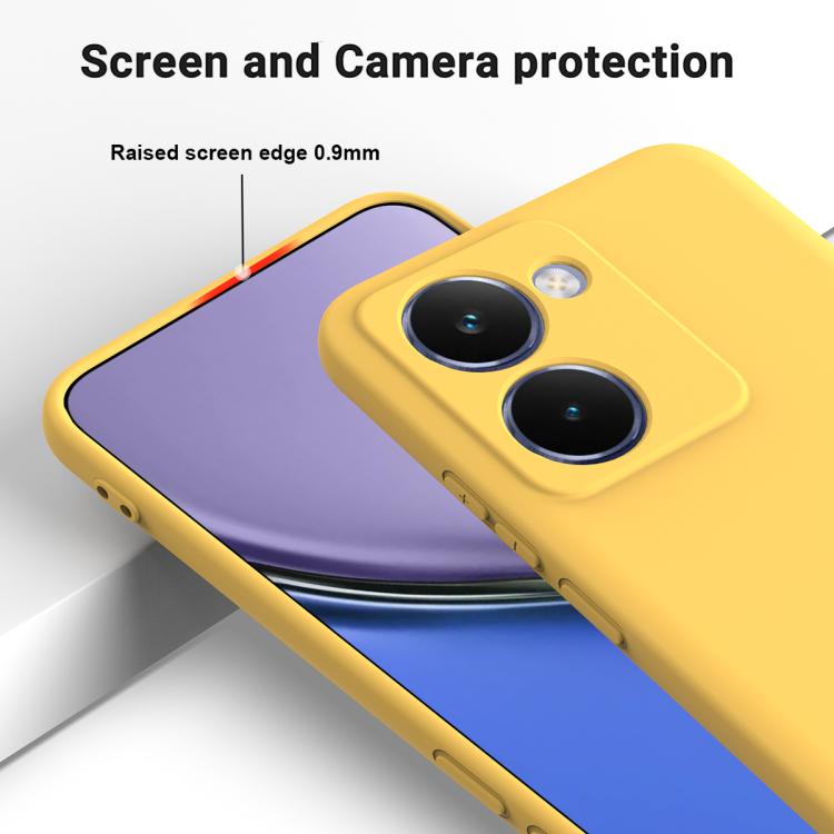 For Realme P3 Ultra 5G Solid Color Liquid Silicone Dropproof Full Coverage Phone Case