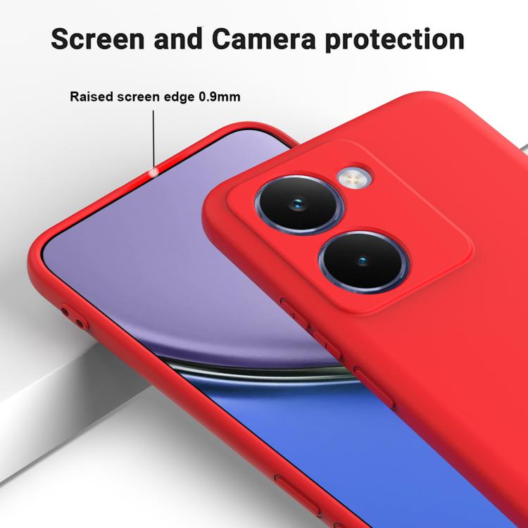 For Realme P3 Ultra 5G Solid Color Liquid Silicone Dropproof Full Coverage Phone Case