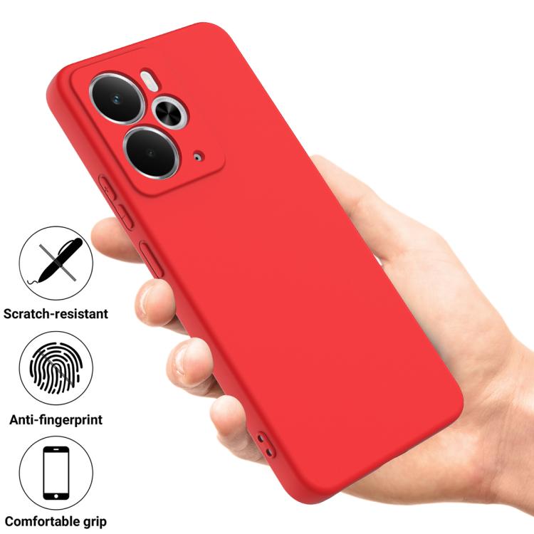For Realme 14 / 14T 5G Solid Color Liquid Silicone Dropproof Full Coverage Phone Case