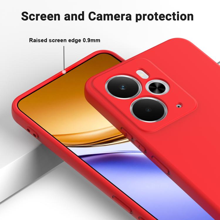 For Realme 14 / 14T 5G Solid Color Liquid Silicone Dropproof Full Coverage Phone Case