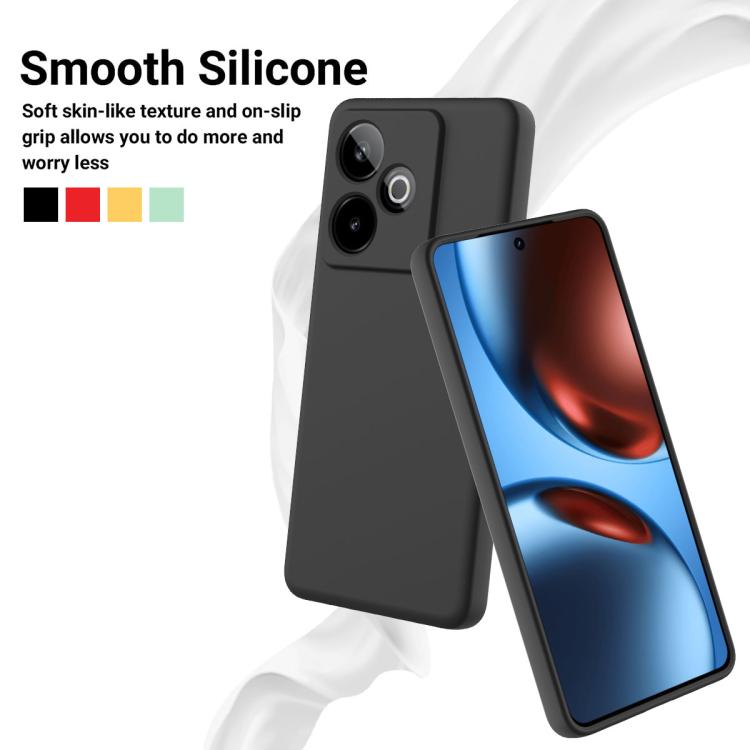 For Realme GT 7 / GT 7T 5G Solid Color Liquid Silicone Dropproof Full Coverage Phone Case