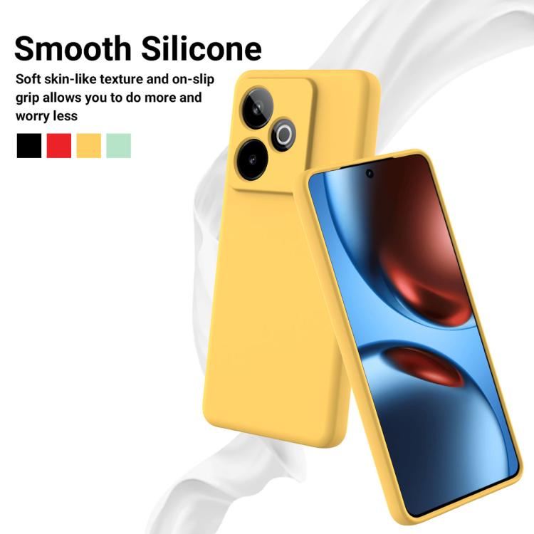 For Realme GT 7 / GT 7T 5G Solid Color Liquid Silicone Dropproof Full Coverage Phone Case