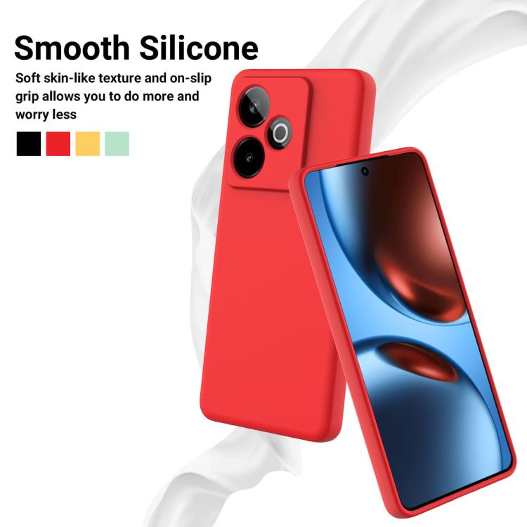 For Realme GT 7 / GT 7T 5G Solid Color Liquid Silicone Dropproof Full Coverage Phone Case