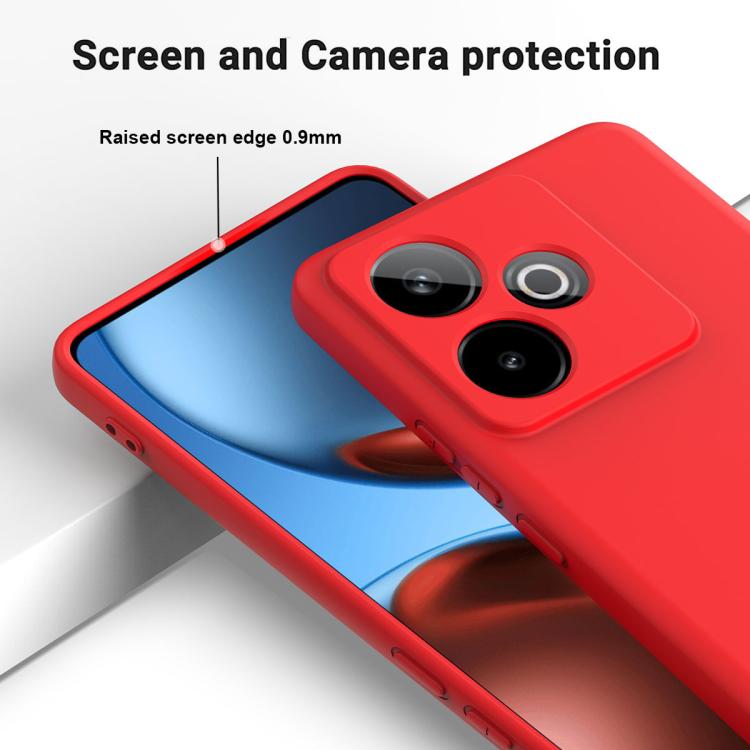 For Realme GT 7 / GT 7T 5G Solid Color Liquid Silicone Dropproof Full Coverage Phone Case