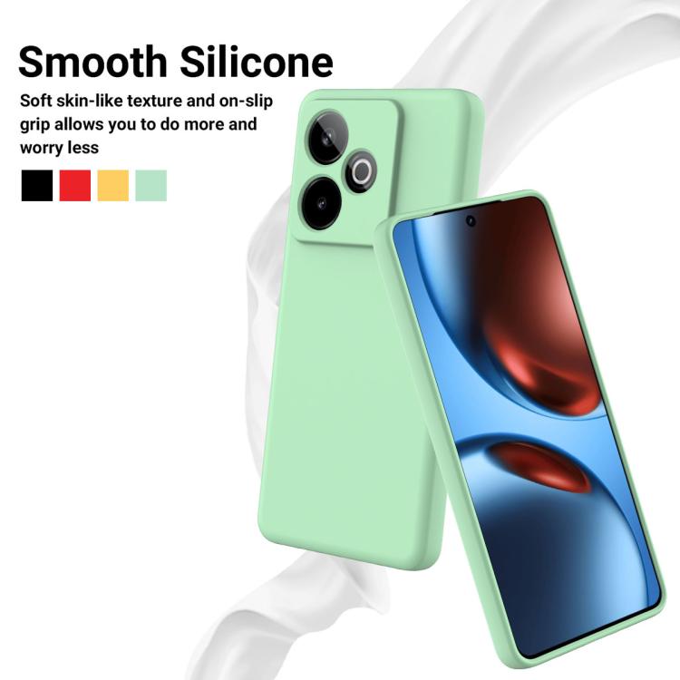 For Realme GT 7 / GT 7T 5G Solid Color Liquid Silicone Dropproof Full Coverage Phone Case