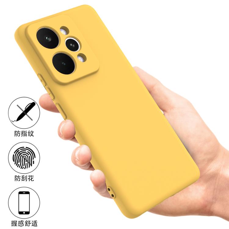 For Realme 15 5G Solid Color Liquid Silicone Dropproof Full Coverage Phone Case