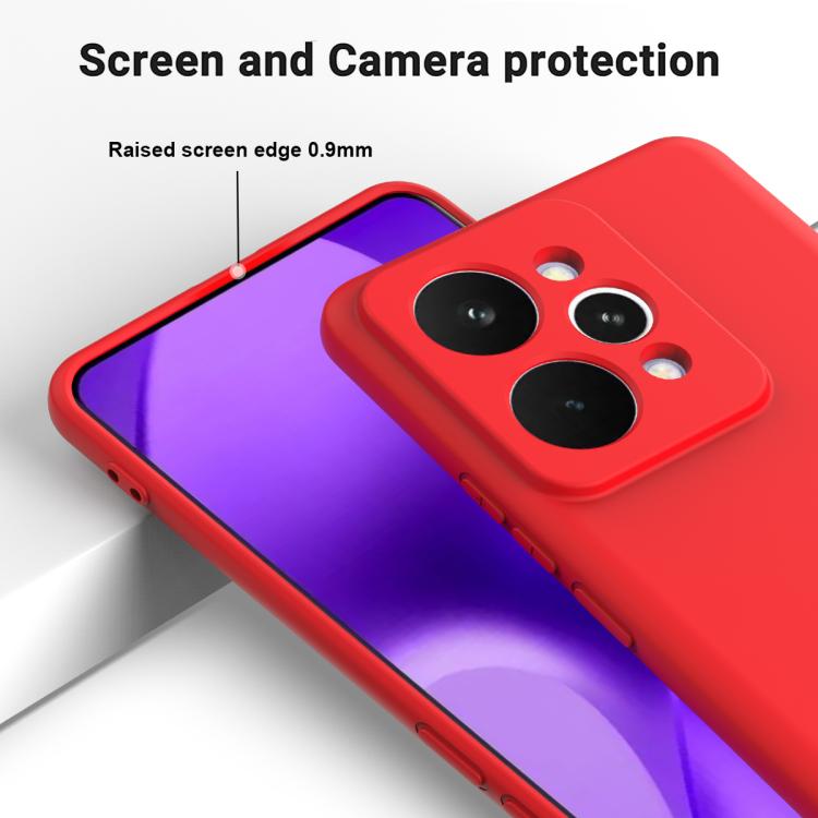 For Realme 15 5G Solid Color Liquid Silicone Dropproof Full Coverage Phone Case