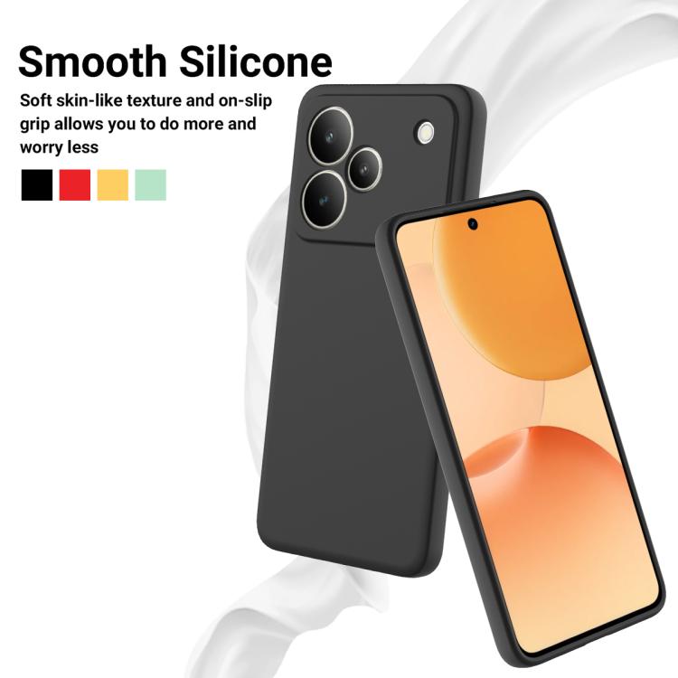 For Realme P4 5G Solid Color Liquid Silicone Dropproof Full Coverage Phone Case