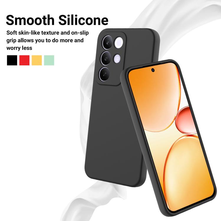 For Realme C85 Pro 4G Solid Color Liquid Silicone Dropproof Full Coverage Phone Case