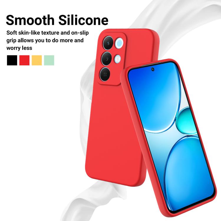 For Realme 15x 5G / C85 5G / C85 4G Solid Color Liquid Silicone Dropproof Full Coverage Phone Case