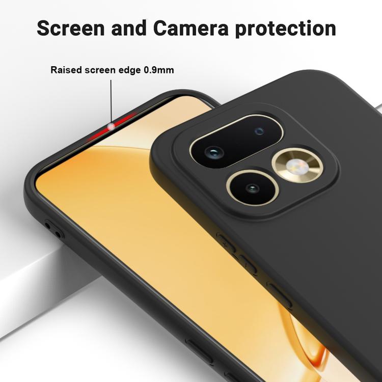 For Realme 16 Pro 5G Solid Color Liquid Silicone Dropproof Full Coverage Phone Case