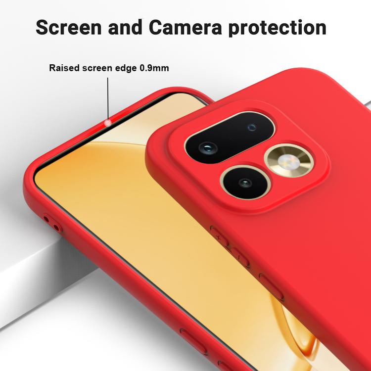 For Realme 16 Pro 5G Solid Color Liquid Silicone Dropproof Full Coverage Phone Case