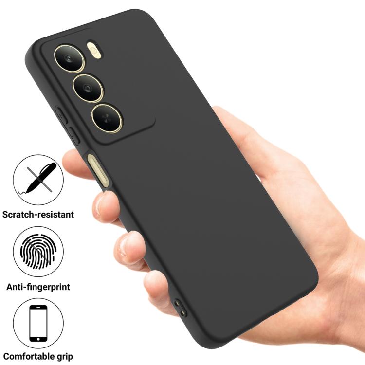 For Realme Narzo 80 Lite 5G / P3 Lite 5G Solid Color Liquid Silicone Dropproof Full Coverage Phone Case