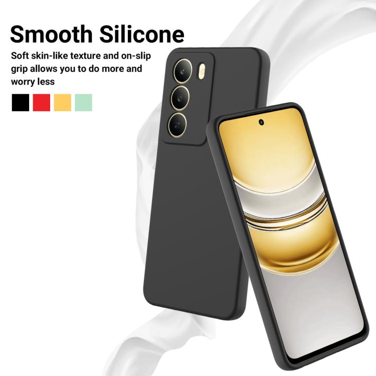 For Realme Narzo 80 Lite 5G / P3 Lite 5G Solid Color Liquid Silicone Dropproof Full Coverage Phone Case