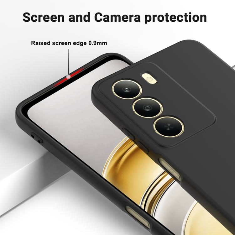 For Realme Narzo 80 Lite 5G / P3 Lite 5G Solid Color Liquid Silicone Dropproof Full Coverage Phone Case