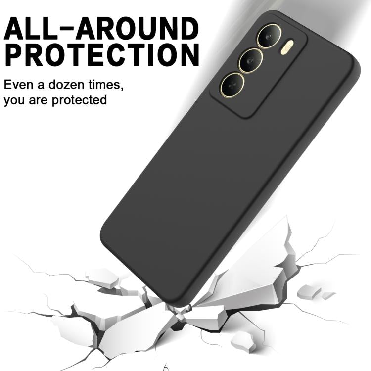 For Realme Narzo 80 Lite 5G / P3 Lite 5G Solid Color Liquid Silicone Dropproof Full Coverage Phone Case
