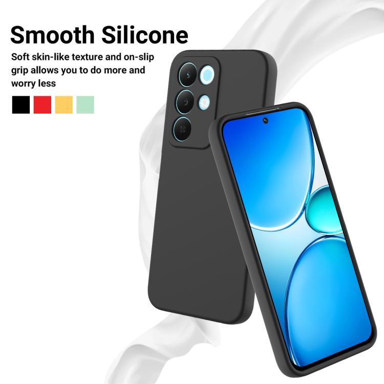 For Realme P4 Lite 5G Solid Color Liquid Silicone Dropproof Full Coverage Phone Case