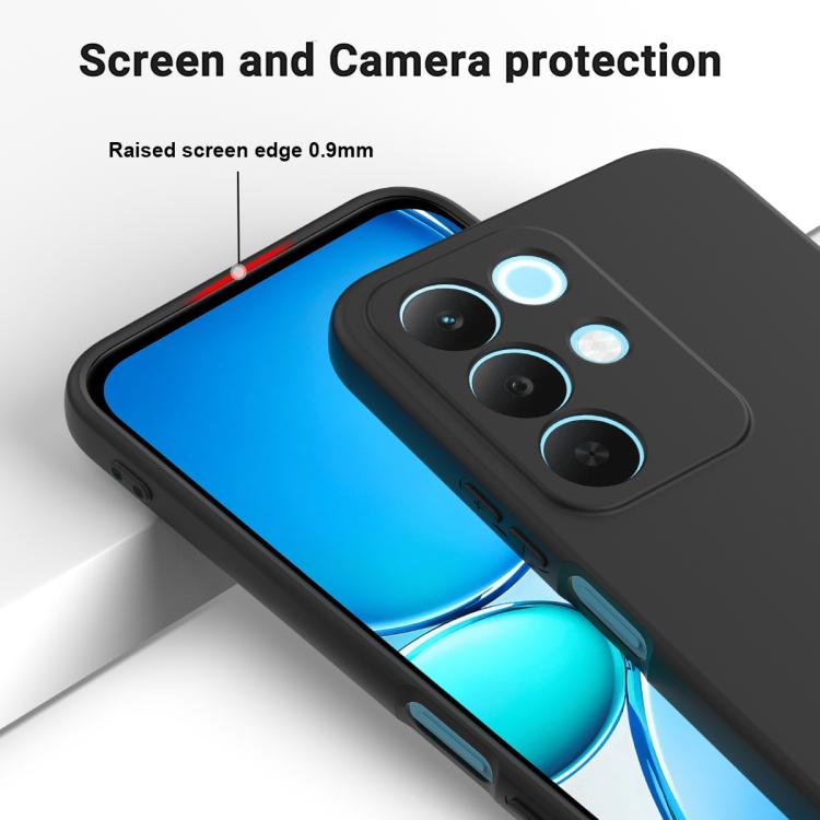 For Realme P4 Lite 5G Solid Color Liquid Silicone Dropproof Full Coverage Phone Case