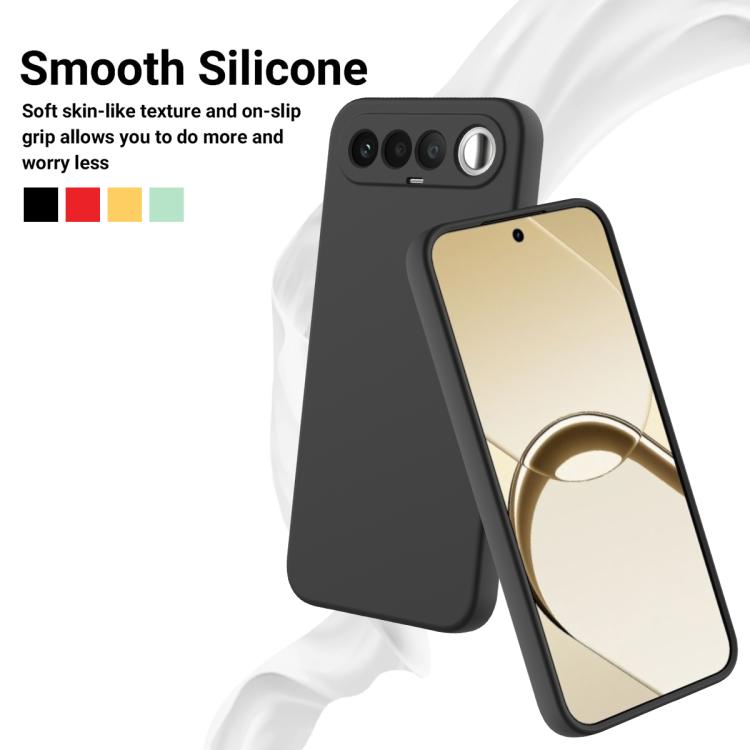 For Realme 16 5G Solid Color Liquid Silicone Dropproof Full Coverage Phone Case