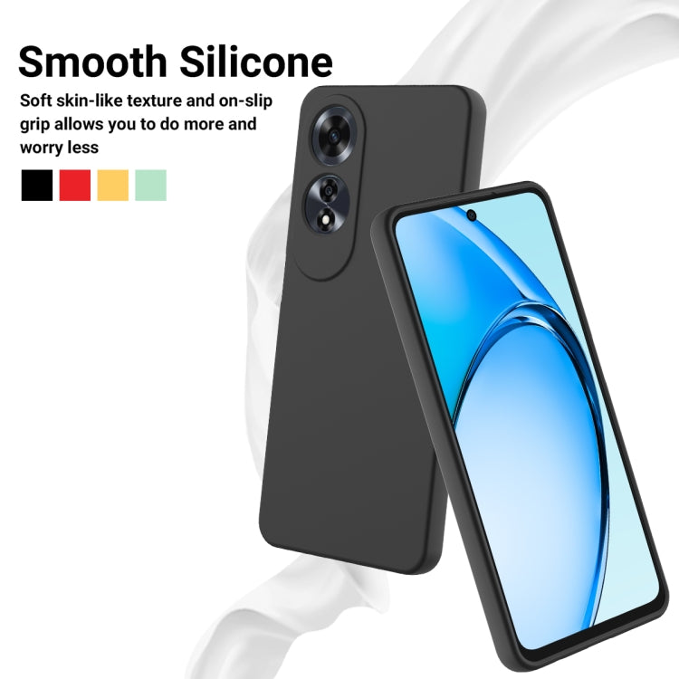 For OPPO A60 4G Solid Color Liquid Silicone Dropproof Full Coverage Phone Case