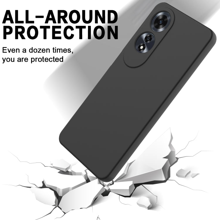 For OPPO A60 4G Solid Color Liquid Silicone Dropproof Full Coverage Phone Case