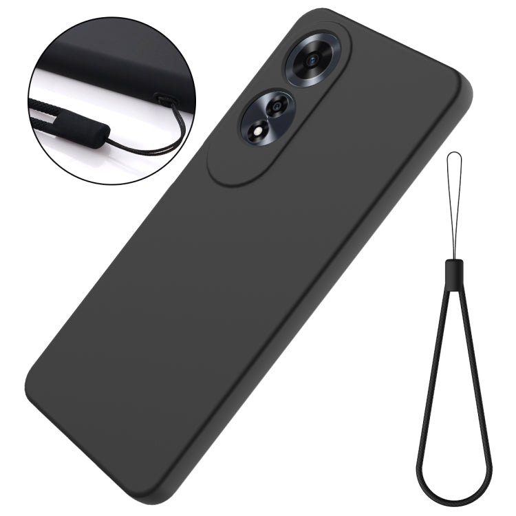 For OPPO A60 4G Solid Color Liquid Silicone Dropproof Full Coverage Phone Case