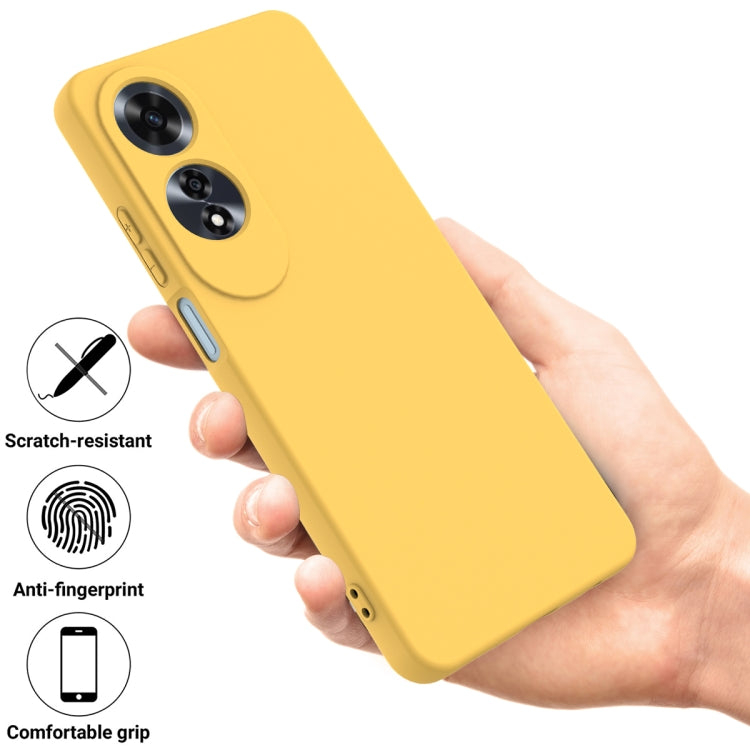 For OPPO A60 4G Solid Color Liquid Silicone Dropproof Full Coverage Phone Case