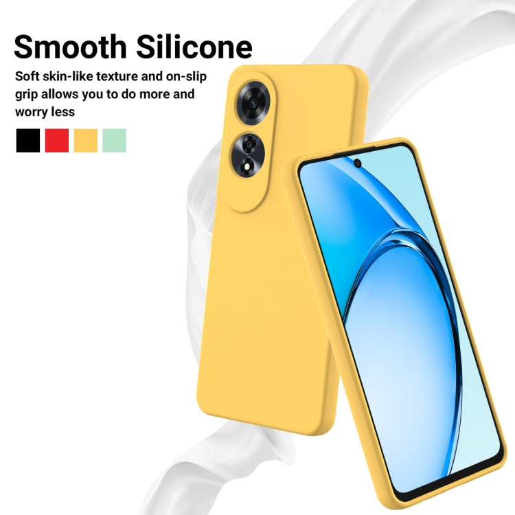 For OPPO A60 4G Solid Color Liquid Silicone Dropproof Full Coverage Phone Case