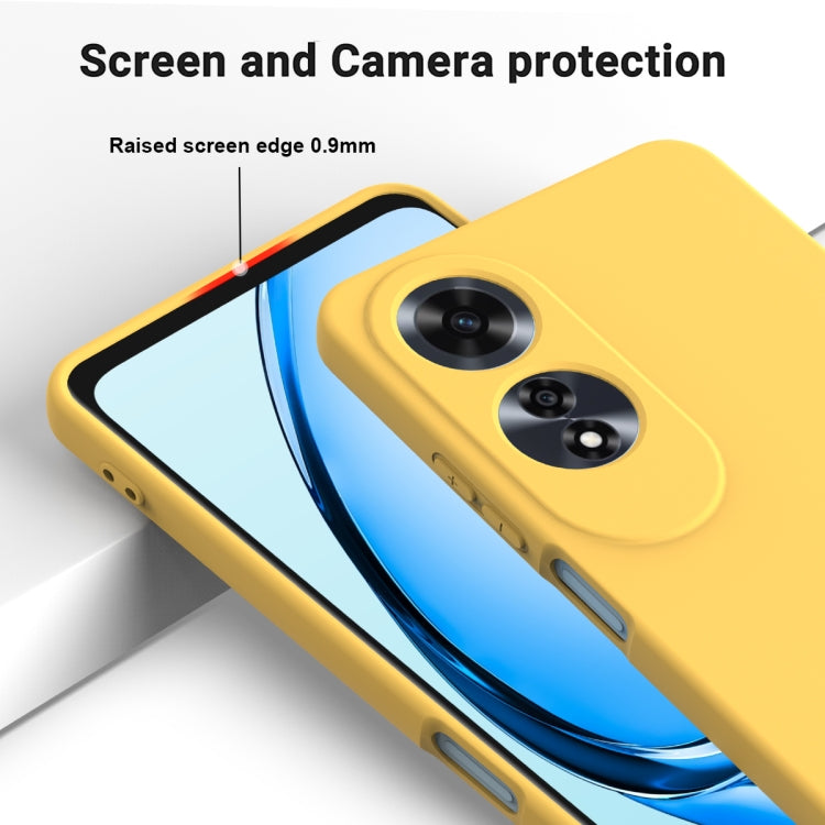 For OPPO A60 4G Solid Color Liquid Silicone Dropproof Full Coverage Phone Case