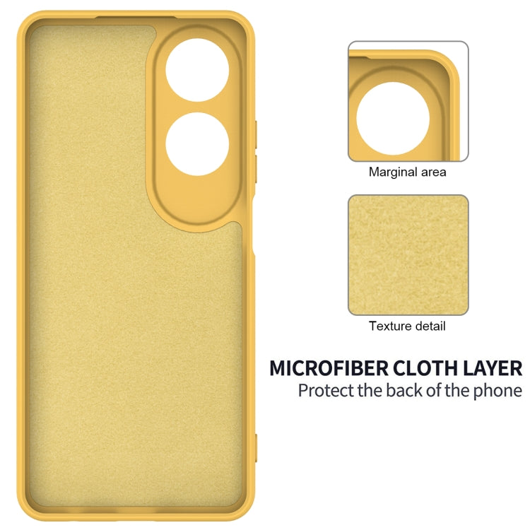 For OPPO A60 4G Solid Color Liquid Silicone Dropproof Full Coverage Phone Case