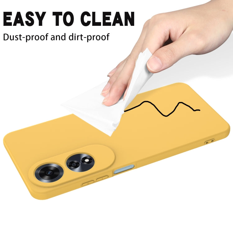 For OPPO A60 4G Solid Color Liquid Silicone Dropproof Full Coverage Phone Case