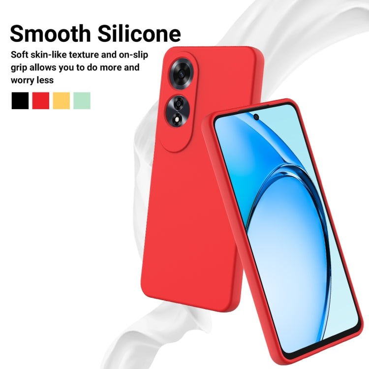 For OPPO A60 4G Solid Color Liquid Silicone Dropproof Full Coverage Phone Case