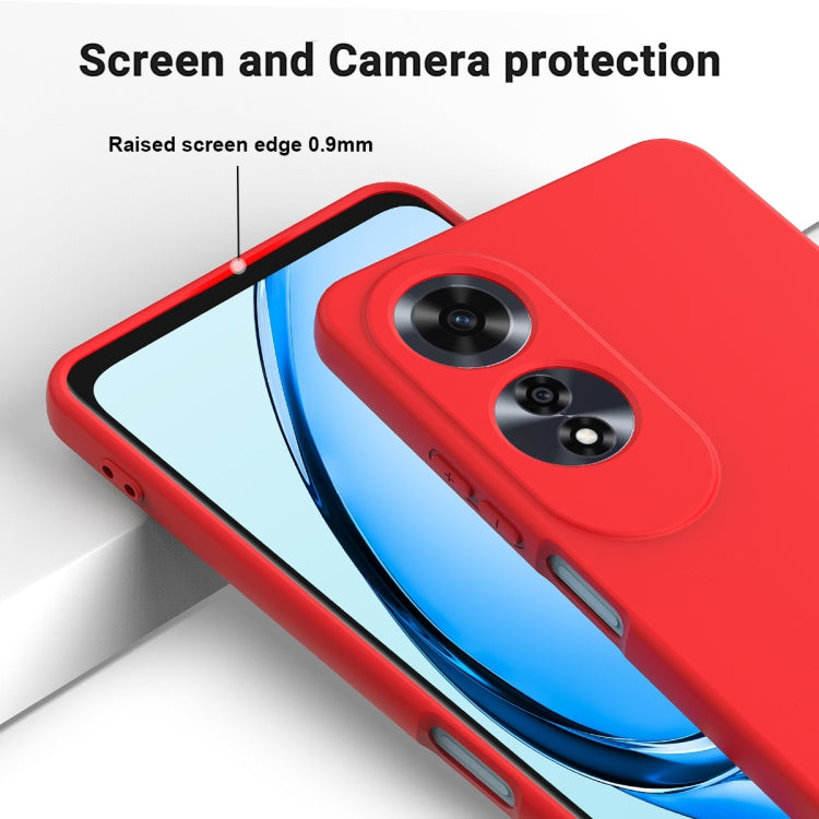 For OPPO A60 4G Solid Color Liquid Silicone Dropproof Full Coverage Phone Case