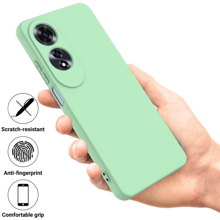 For OPPO A60 4G Solid Color Liquid Silicone Dropproof Full Coverage Phone Case