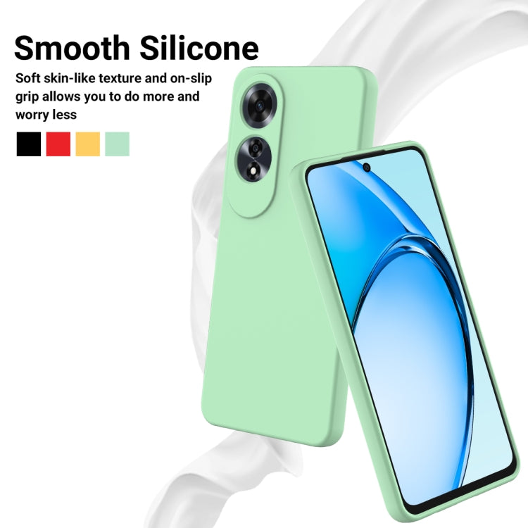 For OPPO A60 4G Solid Color Liquid Silicone Dropproof Full Coverage Phone Case