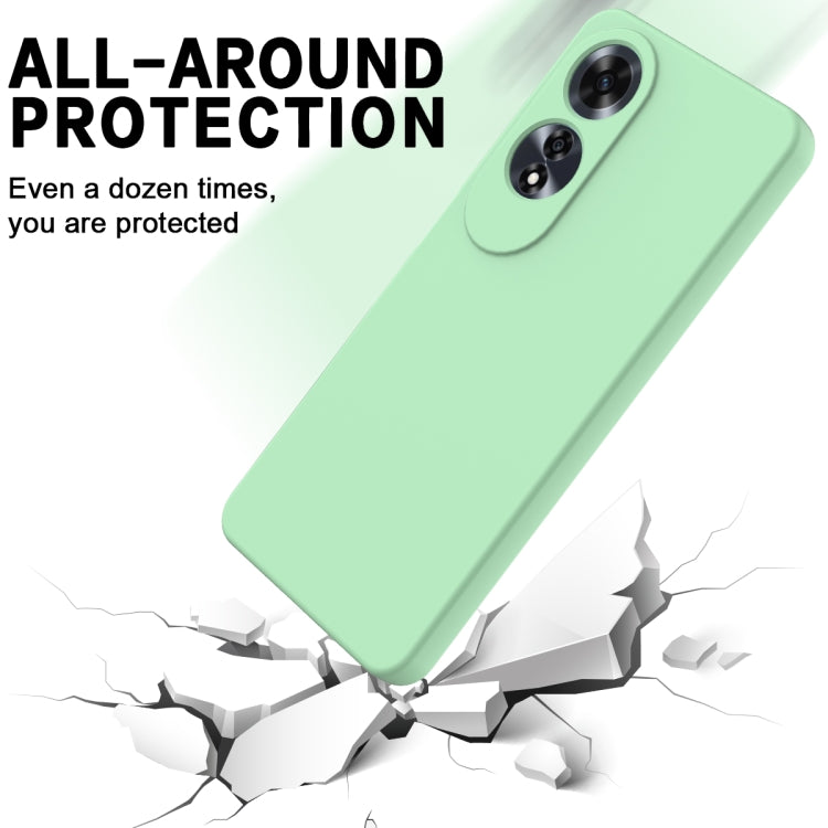 For OPPO A60 4G Solid Color Liquid Silicone Dropproof Full Coverage Phone Case