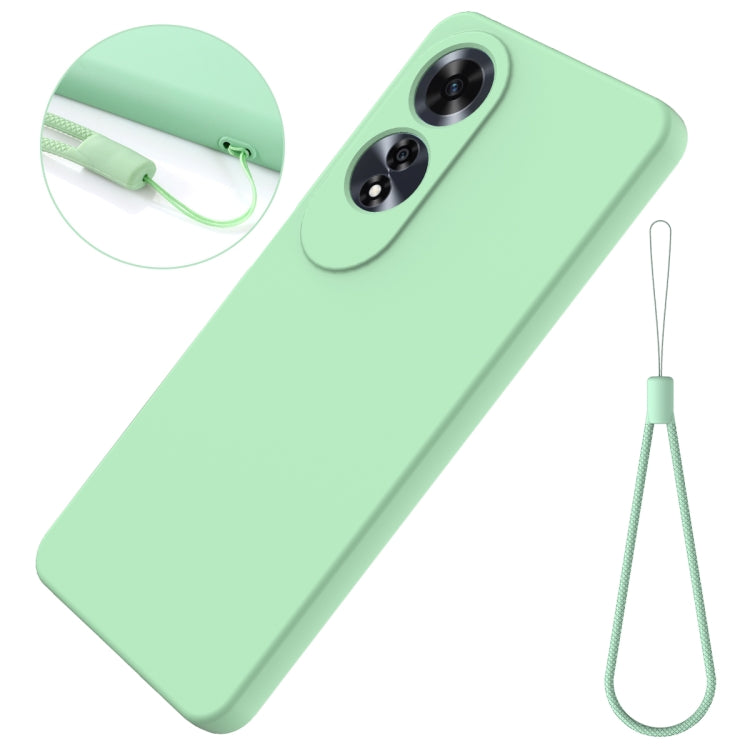For OPPO A60 4G Solid Color Liquid Silicone Dropproof Full Coverage Phone Case