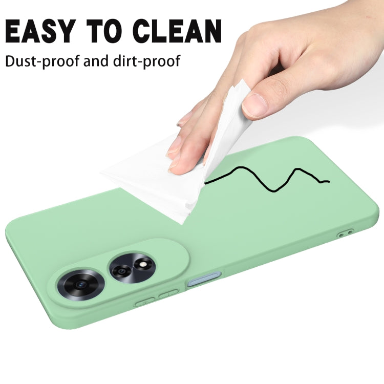 For OPPO A60 4G Solid Color Liquid Silicone Dropproof Full Coverage Phone Case