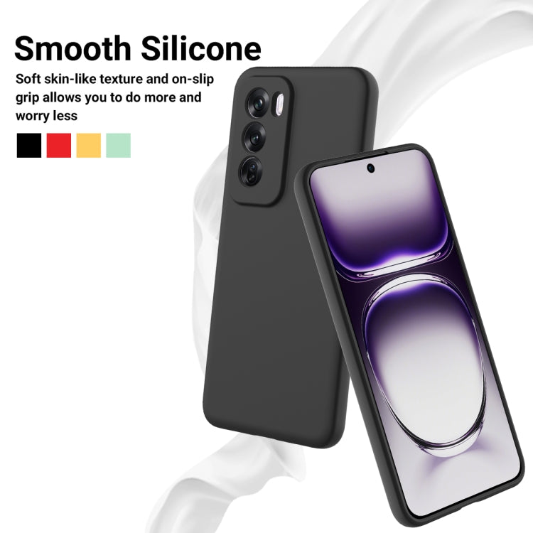For OPPO Reno12 5G Global Solid Color Liquid Silicone Dropproof Full Coverage Phone Case