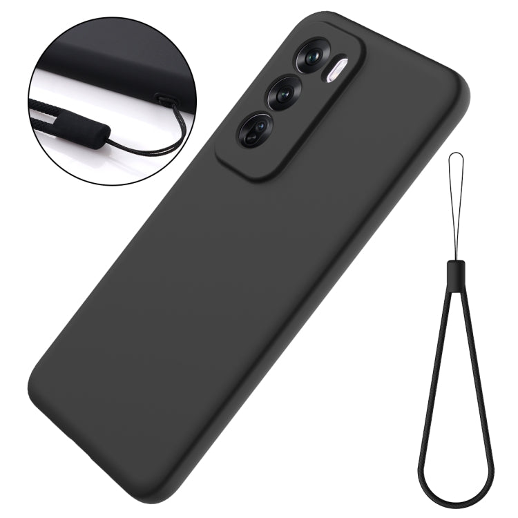 For OPPO Reno12 5G Global Solid Color Liquid Silicone Dropproof Full Coverage Phone Case