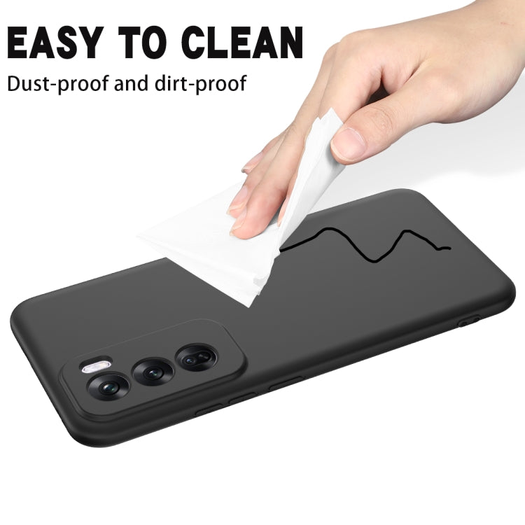 For OPPO Reno12 5G Global Solid Color Liquid Silicone Dropproof Full Coverage Phone Case