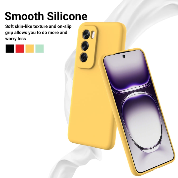 For OPPO Reno12 5G Global Solid Color Liquid Silicone Dropproof Full Coverage Phone Case