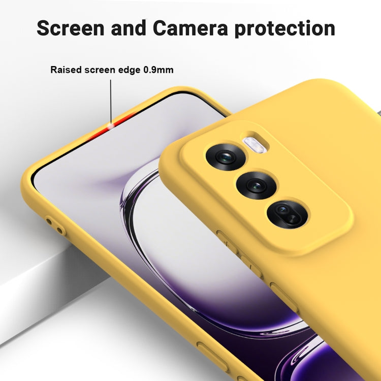 For OPPO Reno12 5G Global Solid Color Liquid Silicone Dropproof Full Coverage Phone Case