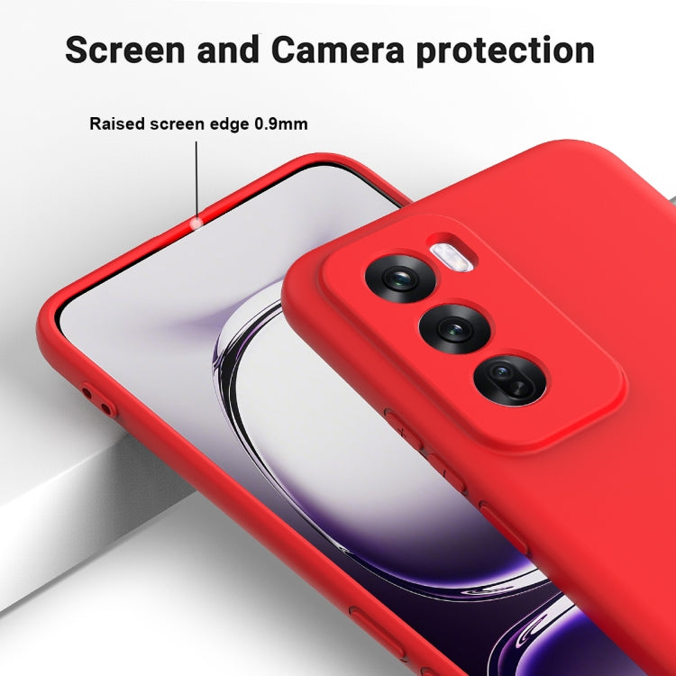 For OPPO Reno12 5G Global Solid Color Liquid Silicone Dropproof Full Coverage Phone Case